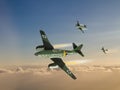 World War 2 German Jet Fighter illustration Royalty Free Stock Photo