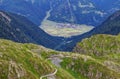 World War I barack ruins in mountain pass between Italy Austria