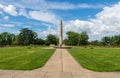 World War I memorial  in the rose garden in Walnut Hill Park in New Britain, Connecticut Royalty Free Stock Photo