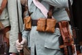 World War I reenactors with their equipment