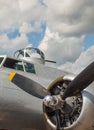 World War II B17 Bomber's Propellers and Guns Royalty Free Stock Photo