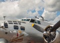 World War II B17 Bomber's Propellers and Guns Royalty Free Stock Photo