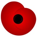 World War II, commemorative symbol. Red poppy.