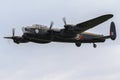 Avro Lancaster performs at the 2015 Thunder Over Michigan Airshow Royalty Free Stock Photo