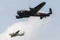 Avro Lancaster performs at the 2015 Thunder Over Michigan Airshow Royalty Free Stock Photo