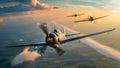 Fighter planes on a mission Royalty Free Stock Photo