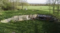 MRU World War II fortification bunker, Pniewo, near Miedzyrzecz, Poland. Entrance to the underground corridor system. German milit Royalty Free Stock Photo