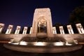 World war II memorial at night Royalty Free Stock Photo