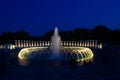 World War II Memorial at Night Royalty Free Stock Photo