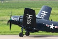 World war II plane folding its wings