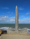 World War II Ranger Monument at Pointe du Hoc in Normandy, France