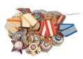 World War II Russian medals Royalty Free Stock Photo