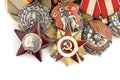 World War II Russian military medals Royalty Free Stock Photo