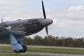 World War II Soviet fighter Yakovlev Yak-3 on runway at the CIAF - Czech international air fest on September 5, 2015 in Hradec Royalty Free Stock Photo