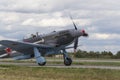 World War II Soviet fighter Yakovlev Yak-3 on runway at the CIAF - Czech international air fest on September 5, 2015 in Hradec Royalty Free Stock Photo