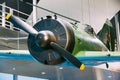 World War II Soviet russian fighter I-16 In The Belarusian Museum Of The Great Patriotic War in Minsk, Belarus Royalty Free Stock Photo