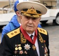 World War II veteran Vice Admiral Ashot Sarkisov on Moscow`s Red Square during the celebration of the 76th anniversary of the Vict