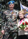 World war II Vetrans arrive at Chisinau memorial