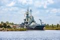 World War ll Battleship North Carolina at Wilmington, North Carolina Royalty Free Stock Photo