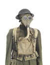 World War One soldier uniform isolated.
