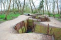 World war one trenches on hill in flanders fields Belgium Royalty Free Stock Photo