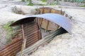 World war one trenches on hill in flanders fields Belgium Royalty Free Stock Photo