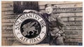 World War 1 Soldier, 332nd Infantry Regiment Royalty Free Stock Photo