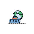 world war, tank icon. Element of history color icon for mobile concept and web apps. Color world war, tank icon can be used for Royalty Free Stock Photo