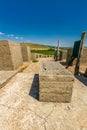 WWII Anti Invasion defences, The Chesil Beach. Royalty Free Stock Photo