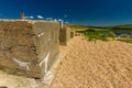 WWII Anti Invasion defences, The Chesil Beach. Royalty Free Stock Photo