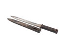 World war two German bayonet. Isolated. Royalty Free Stock Photo