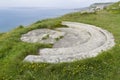 World War Two gun emplacement on cliff edge