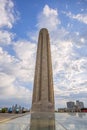 World war two memorial,Kansas city buildings,blue sky Royalty Free Stock Photo