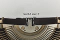 World war 2 typed words on a vintage typewriter Royalty Free Stock Photo