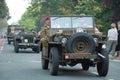 World war 2 vehicles drive by Royalty Free Stock Photo