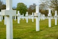 World War White Cross Memorial Graves at Cambridge American Cemetery Royalty Free Stock Photo