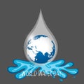 World water day background design. Vector illustration Royalty Free Stock Photo