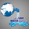World water day background design. Vector illustration Royalty Free Stock Photo