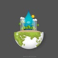 World water day background design. Vector illustration Royalty Free Stock Photo