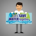 World water day background design. Vector illustration Royalty Free Stock Photo