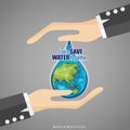 World water day background design. Vector illustration Royalty Free Stock Photo