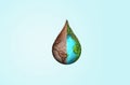 World Water Day Concept. Every Drop Matters. Water day 2023 3d concept. Royalty Free Stock Photo