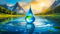 World Water Day Concept. Every Drop Matters. Saving water and world environmental protection Royalty Free Stock Photo