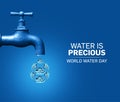 World Water Day Concept Background. Royalty Free Stock Photo