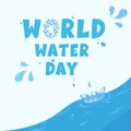 World water day desgin. Save water, save world concept.