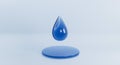 World water day. Water drop on light blue background. Save water for ecology and environment conservation concept design. 3d Royalty Free Stock Photo