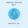 World Water Day, drop water icon set, pin design