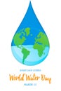 World Water Day earth concept for environment care Royalty Free Stock Photo