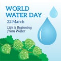 World Water Day Graphic and Illustration Royalty Free Stock Photo