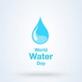 World Water Day Greeting. vector abstract waterdrop concept Royalty Free Stock Photo